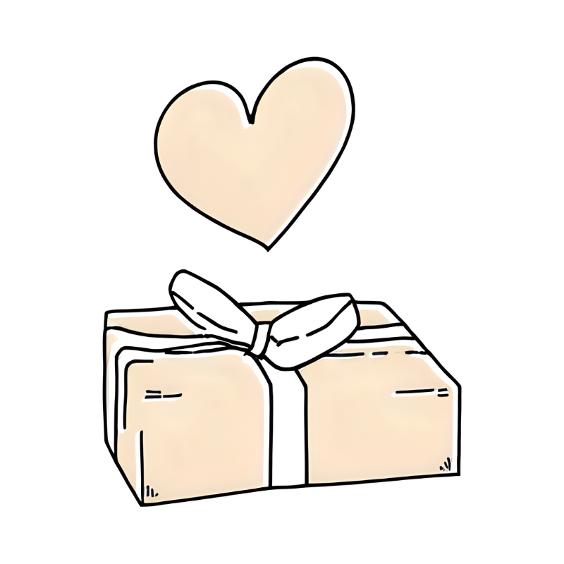 Geschenk mit Herz