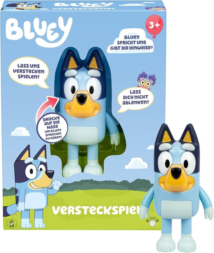 Bluey Versteckspiel – liebevoll ausgewählte Geschenkidee für Kinder von 3–6 Jahren, die zum Mitmachen, Staunen und Entdecken anregt.
